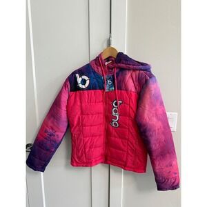 Bang Energy Revolution Apparel Pink Galaxy Puffer Snowboard Jacket Medium NEW